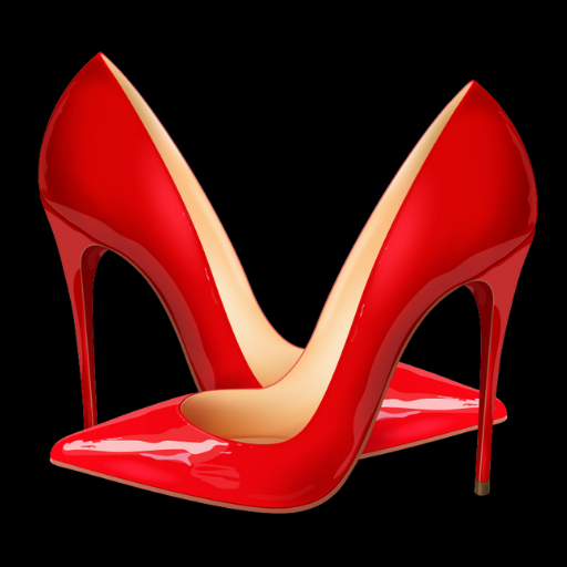 Icon Logo Maja Colan Icon zeigt rote Highheels